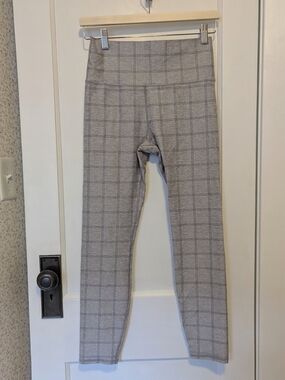 Vuori Light Gray Windowpane Leggings